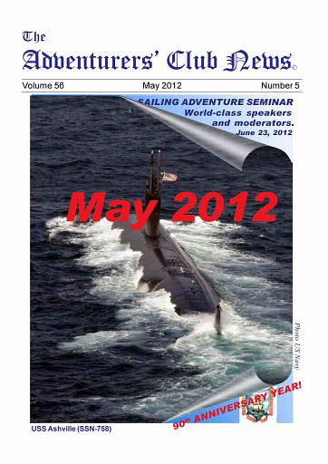 May 2012 Adventurers Club News Cover